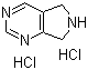 结构式 CAS# 157327-51-0, 6,7-二氢-5H-吡咯并[3,4-d]嘧啶二盐酸盐