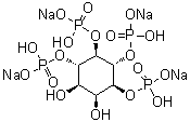 结构式 CAS# 157542-47-7, D-myo-肌醇 1,4,5,6-四(磷酸二氢酯)四钠盐