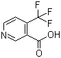 结构式 CAS# 158063-66-2, 4-三氟甲基烟酸; 4-三氟甲基吡啶-3-甲酸