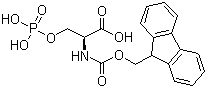 结构式 CAS# 158171-15-4, Fmoc-O-磷酰-L-丝氨酸; N-芴甲氧羰基-O-磷酰-L-丝氨酸