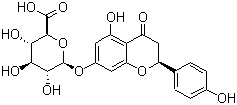 结构式 CAS# 158196-34-0, 柚皮素-7-O-葡萄糖醛酸苷