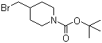 结构式 CAS# 158407-04-6, 4-(溴甲基)哌啶-1-甲酸叔丁酯