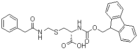 结构式 CAS# 159680-21-4, N-[芴甲氧羰基]-S-[[(2-苯基乙酰基)氨基]甲基]-L-半胱氨酸