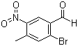 结构式 CAS# 159730-72-0, 2-溴-4-甲基-5-硝基苯甲醛