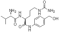 structure of CAS# 159857-79-1, L-Valyl-N5-(aminocarbonyl)-N-[4-(hydroxymethyl)phenyl]-L-ornithinamide