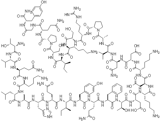 structure of CAS# 159899-65-7, 22-52-Adrenomedullin (human);22-52-Human adrenomedullin; 51: PN: US20050009742 PAGE: 20 claimed sequence; Human adrenomedullin(22-52)