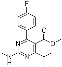 结构式 CAS# 160009-36-9, 4-(4-氟苯基)-2-(甲基氨基)-6-异丙基嘧啶-5-羧酸甲酯