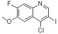 结构式 CAS# 1602859-53-9, 4-氯-7-氟-3-碘-6-甲氧基喹啉