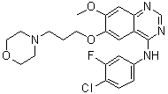 结构式 CAS# 1603814-04-5, N-(4-氯-3-氟苯基)-7-甲氧基-6-[3-(4-吗啉基)丙氧基]-4-喹唑啉胺