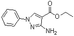 结构式 CAS# 16078-63-0, 3-氨基-1-苯基-1H-吡唑-4-羧酸乙酯