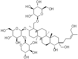 结构式 CAS# 160896-46-8, 凤仙萜四醇苷 G