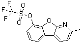 structure of CAS# 1609373-98-9, 1,1,1-Trifluoromethanesulfonic acid 2-methylbenzofuro[2,3-b]pyridin-8-yl ester;(2-methyl-[1]benzofuro[2,3-b]pyridin-8-yl) trifluoromethanesulfonate