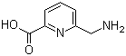 结构式 CAS# 160939-10-6, 6-(氨甲基)吡啶-2-羧酸