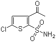 structure of CAS# 160982-10-5, 3-Acetyl-5-chlorothiophene-2-sulfonamide