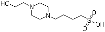 structure of CAS# 161308-36-7, N-(2-Hydroxyethyl)piperazine-N'-(4-butanesulfonic acid);HEPBS