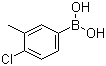 结构式 CAS# 161950-10-3, 4-氯-3-甲基苯硼酸