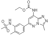 结构式 CAS# 1619994-69-2, (3-甲基-6-(4-甲基-3-(甲基磺酰胺基)苯基)-[1,2,4]三唑并[4,3-b]哒嗪-8-基)氨基甲酸乙酯