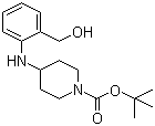 结构式 CAS# 162045-29-6, 1-叔丁氧羰基-4-(2-羟甲基苯基氨基)哌啶