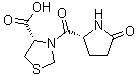structure of CAS# 162148-15-4, [S-(R*,S*)]-3-[(5-Oxo-2-pyrrolidinyl)carbonyl]-4-thiazolidinecarboxylic acid