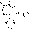 structure of CAS# 1622-62-4, Flunitrazepam