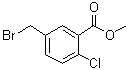 结构式 CAS# 16220-99-8, 5-(溴甲基)-2-氯苯甲酸甲酯