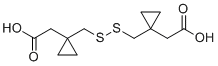 structure of CAS# 162515-67-5, Montelukast Disulfide Diacid Impurity;2-[1-[[[1-(carboxymethyl)cyclopropyl]methyldisulfanyl]methyl]cyclopropyl]acetic acid