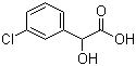结构式 CAS# 16273-37-3, 间氯扁桃酸; 2-(3-氯苯基)-2-羟基乙酸