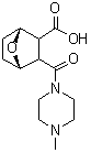 structure of CAS# 1632032-53-1, rel-(1R,4S)-3-[(4-Methyl-1-piperazinyl)carbonyl]-7-oxabicyclo[2.2.1]heptane-2-carboxylic acid;LB 100