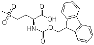 structure of CAS# 163437-14-7, (S)-2-(9H-Fluoren-9-ylmethoxycarbonylamino)-4-methylsulfonylbutanoic acid;Fmoc-Met(O2)-OH