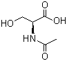 结构式 CAS# 16354-58-8, N-乙酰基-L-丝氨酸