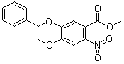 structure of CAS# 164161-49-3, Methyl 5-benzyloxy-4-methoxy-2-nitrobenzoate;Methyl 4-methoxy-2-nitro-5-(phenylmethoxy)benzoate