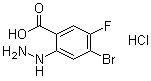 structure of CAS# 1643156-18-6, 4-Bromo-5-fluoro-2-hydrazinylbenzoic acid hydrochloride
