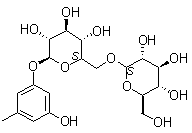 structure of CAS# 164991-86-0, Orcinol gentiobioside