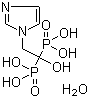 结构式 CAS# 165800-06-6, 唑来磷酸一水化合物; 1-羟基-2-(咪唑-1-基)-亚乙基-1,1-二磷酸一水化物