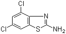 结构式 CAS# 16582-59-5, 2-氨基-4,6-二氯苯并噻唑