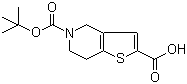 结构式 CAS# 165947-48-8, 5-叔丁氧羰基-4,5,6,7-四氢噻吩并[3,2-c]吡啶-2-羧酸