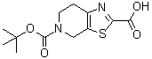 structure of CAS# 165948-21-0, 5-(tert-Butoxycarbonyl)-4,5,6,7-tetrahydrothiazolo[5,4-c]pyridine-2-carboxylic acid;6,7-Dihydrothiazolo[5,4-c]pyridine-2,5(4H)-dicarboxylic acid 5-(1,1-dimethylethyl) ester
