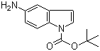 结构式 CAS# 166104-20-7, 1-Boc-5-氨基吲哚; 5-氨基吲哚-1-甲酸叔丁酯