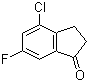 structure of CAS# 166250-01-7, 4-Chloro-6-fluoroindan-1-one