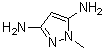 1-Methyl-1H-pyrazole-3,5-diamine molecular structure (CAS 16675-35-7)