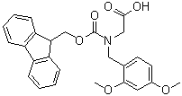 结构式 CAS# 166881-42-1, N-[(2,4-二甲氧基苯基)甲基]-N-[芴甲氧羰基]甘氨酸