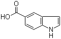 结构式 CAS# 1670-81-1, 吲哚-5-羧酸
