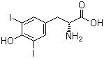 结构式 CAS# 16711-71-0, 3,5-二碘-D-酪氨酸