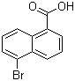 结构式 CAS# 16726-67-3, 5-溴萘-1-甲酸