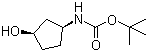 结构式 CAS# 167465-99-8, [(1S,3R)-3-羟基环戊基]氨基甲酸叔丁酯