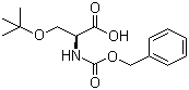 structure of CAS# 1676-75-1, N-Cbz-O-tert-butyl-L-serine;N-[(Benzyloxy)carbonyl]-O-[tert-butyl]-L-serine; Z-Ser(tBu)-OH
