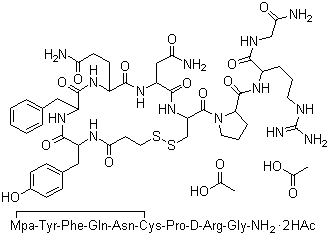 结构式 CAS# 16789-98-3, 醋酸去氨加压素