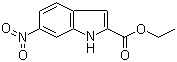 结构式 CAS# 16792-45-3, 6-硝基吲哚-2-甲酸乙酯