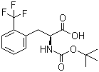 结构式 CAS# 167993-21-7, Boc-L-2-三氟甲基苯丙氨酸; N-叔丁氧羰基-L-2-三氟甲基苯丙氨酸