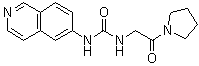 结构式 CAS# 1687736-54-4, N-6-异喹啉基-N'-[2-氧代-2-(1-吡咯烷基)乙基]脲